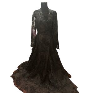 Jason Wu Black Lace Long Sleeve Dress